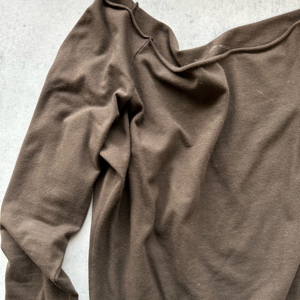 Off the Shoulder Brown Longsleeve